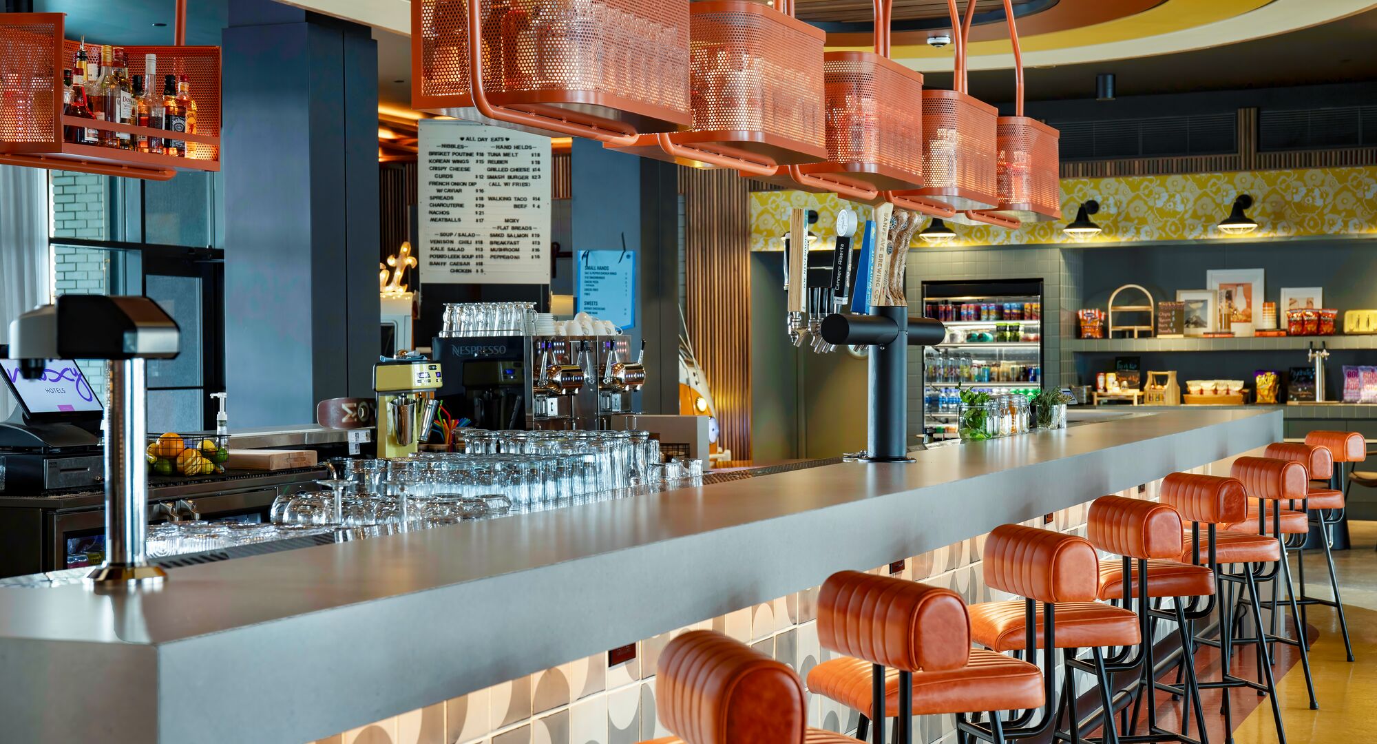 Moxy Bar in Moxy Banff Hotel